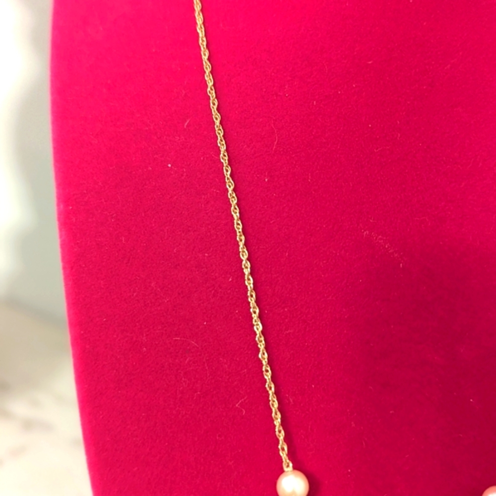 Vintage 14kt "Akoya" 10 cultured pearl 585 Marked Gold 14kt Necklace - Picture 6 of 10